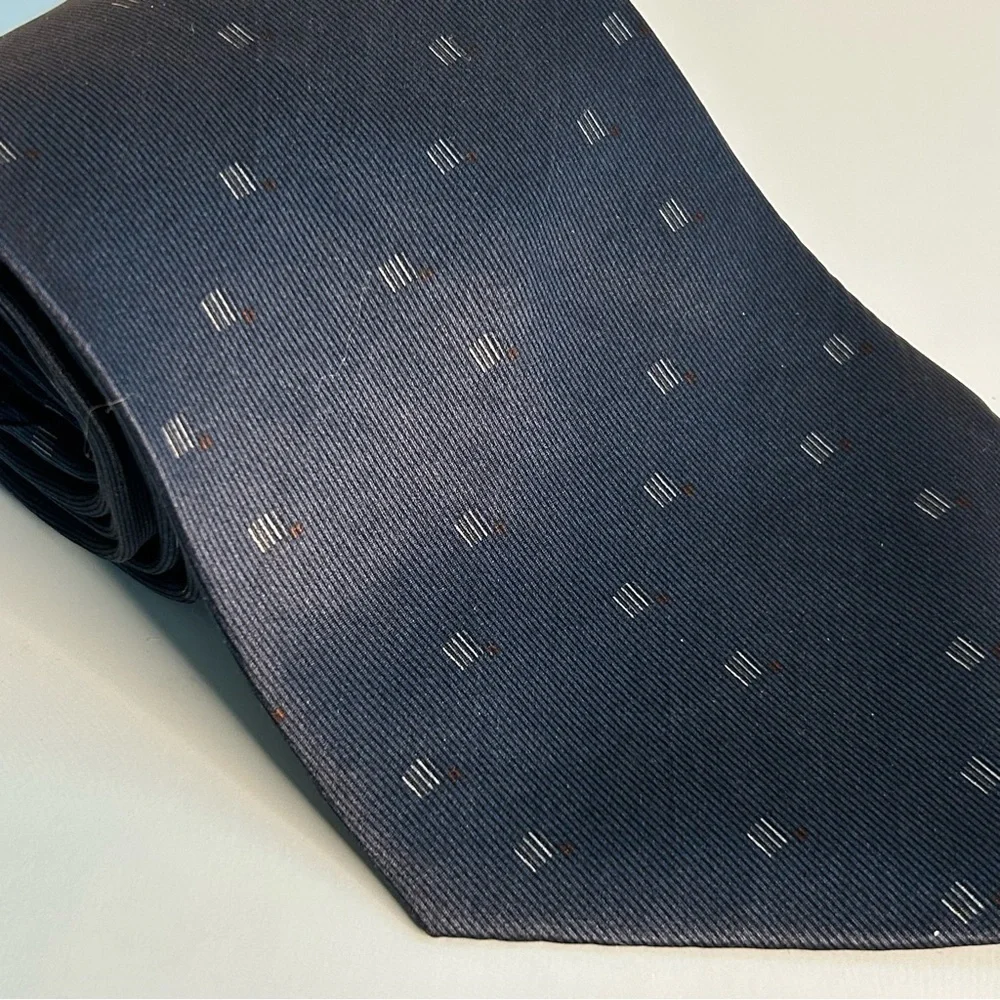 DKNY Dark Blue Patterned Men's 59” Tie